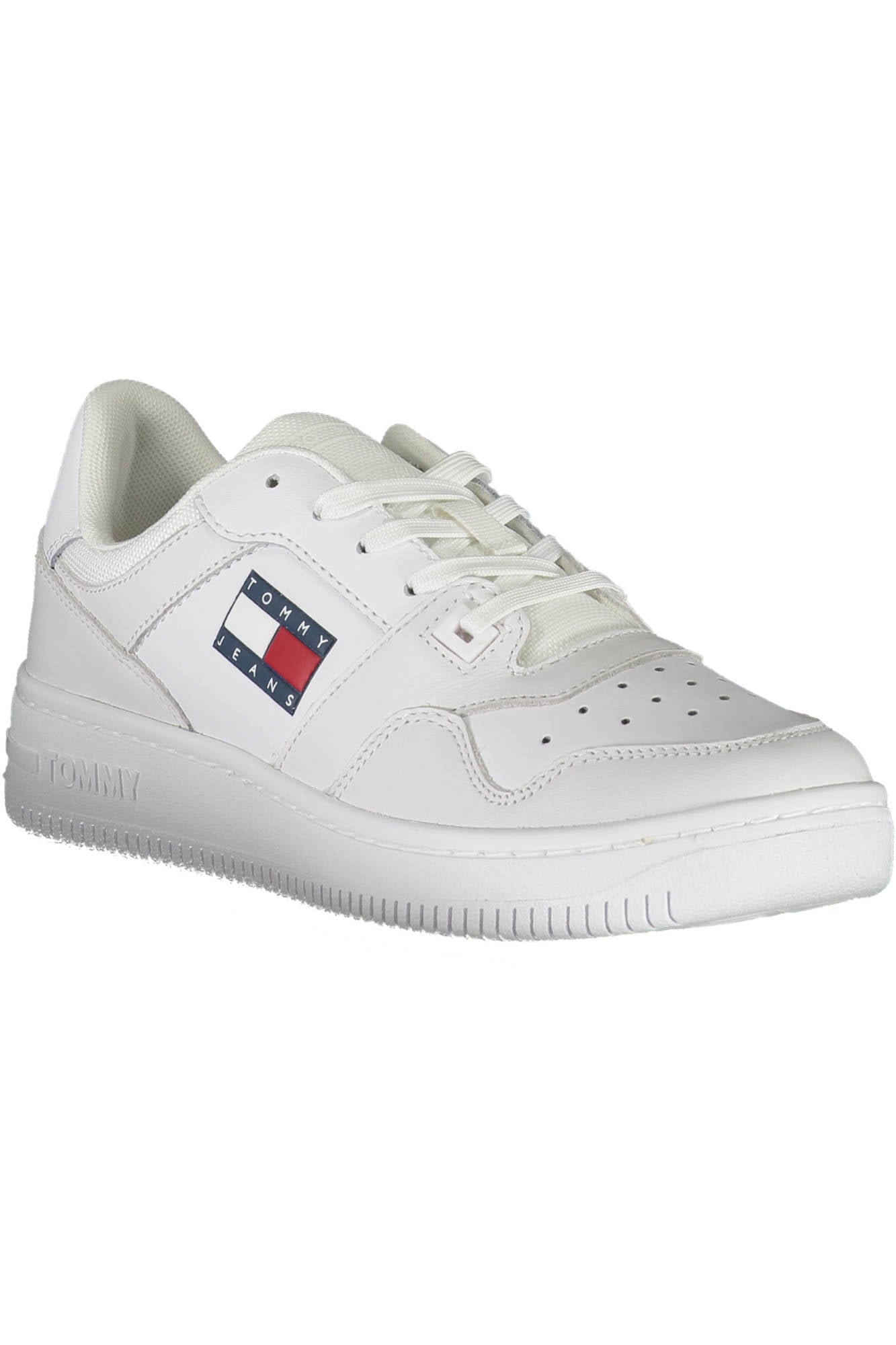 Tommy Hilfiger White Polyester Sneaker - Fizigo