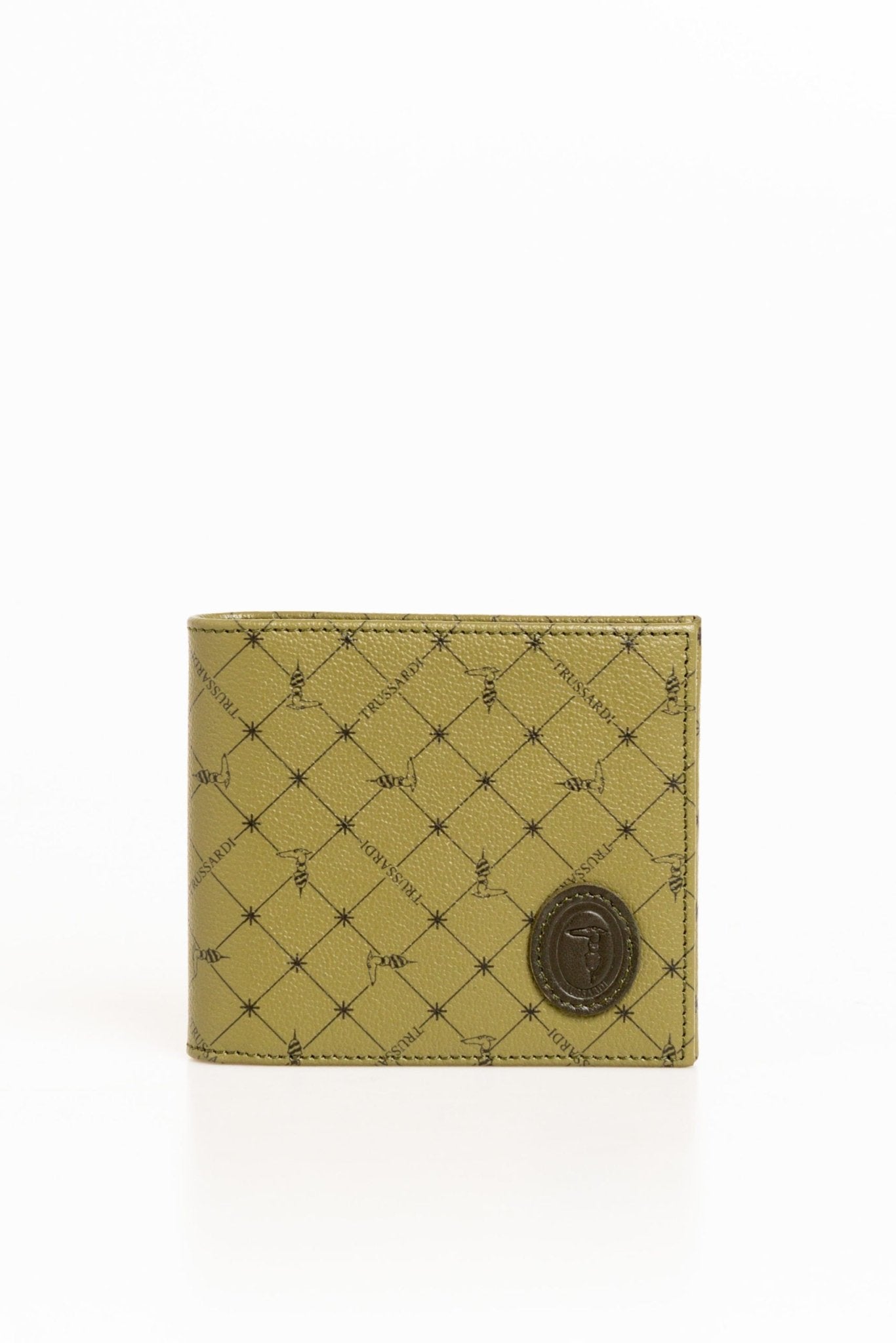Trussardi Green Leather Wallet - Fizigo