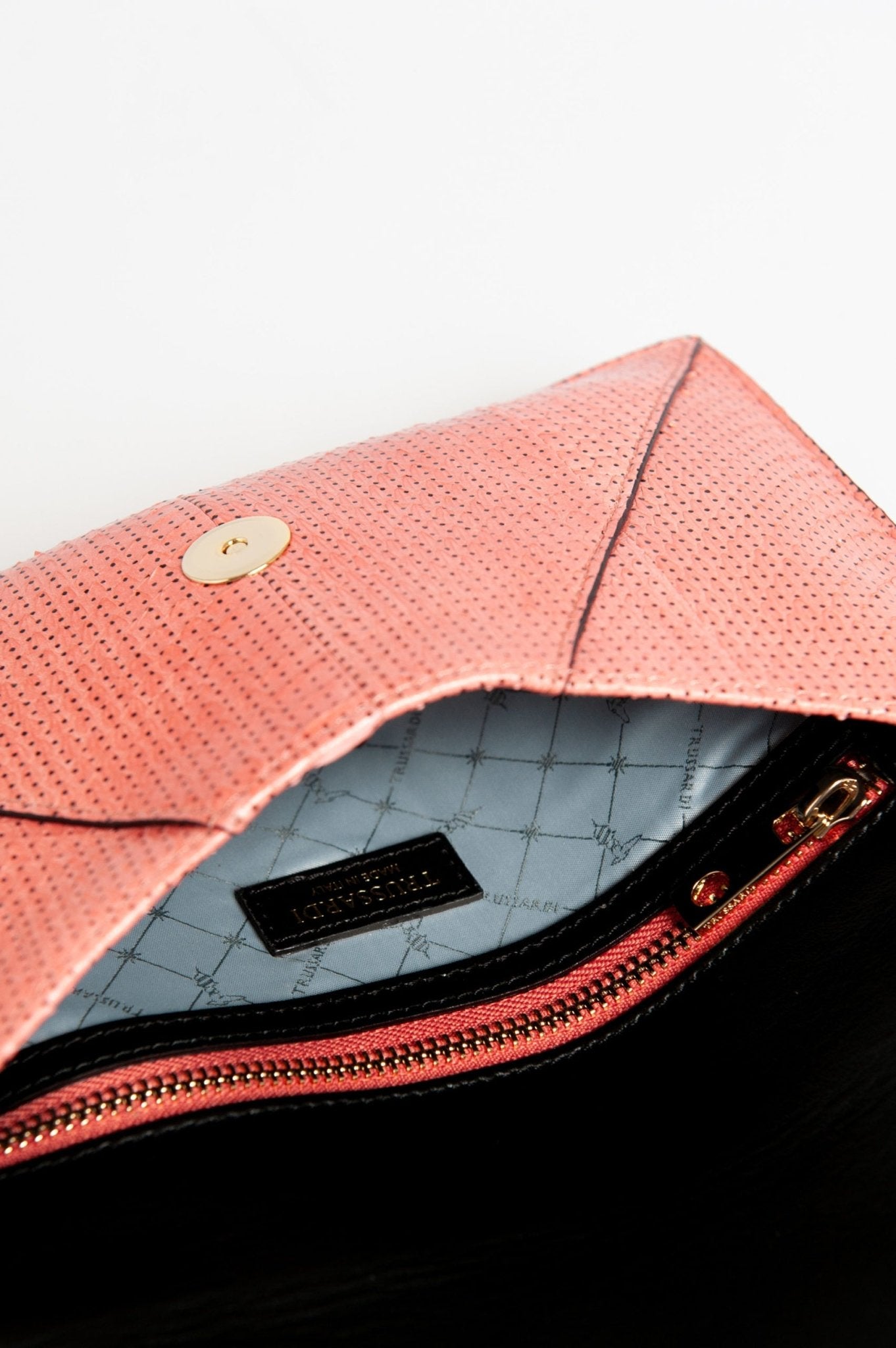 Trussardi Pink Leather Clutch Bag - Fizigo