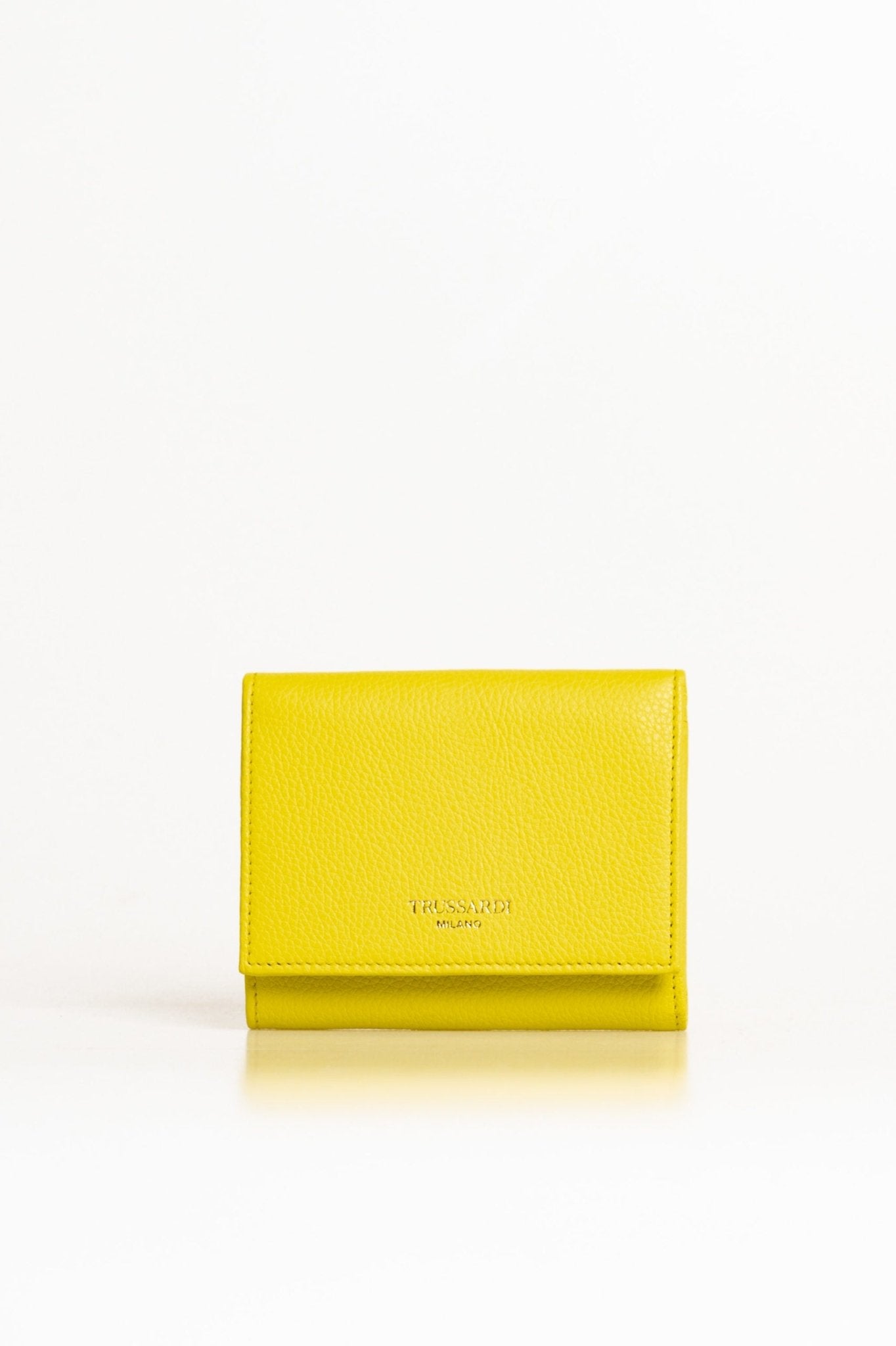 Trussardi Yellow Leather Wallet - Fizigo