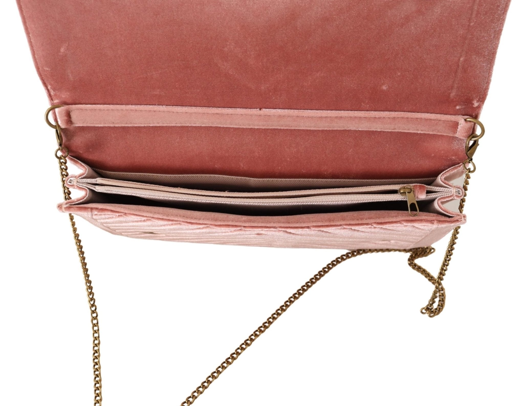 Twinset Pink Leather Crystals Shoulder Chain Strap Women Bag - Fizigo