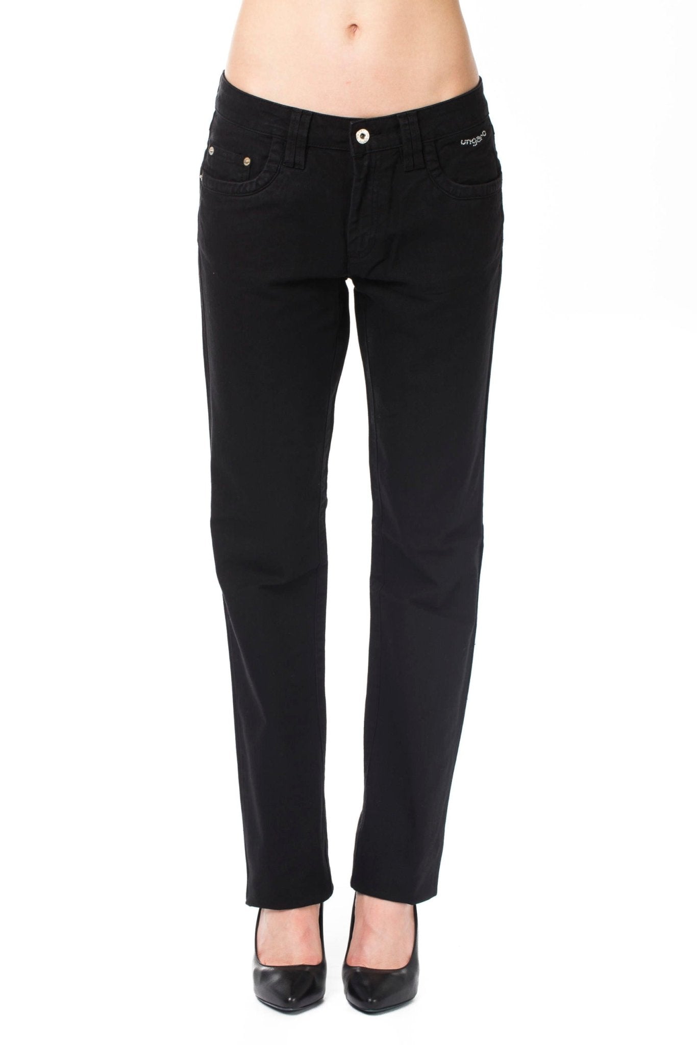 Ungaro Fever Black Cotton Jeans & Pant - Fizigo