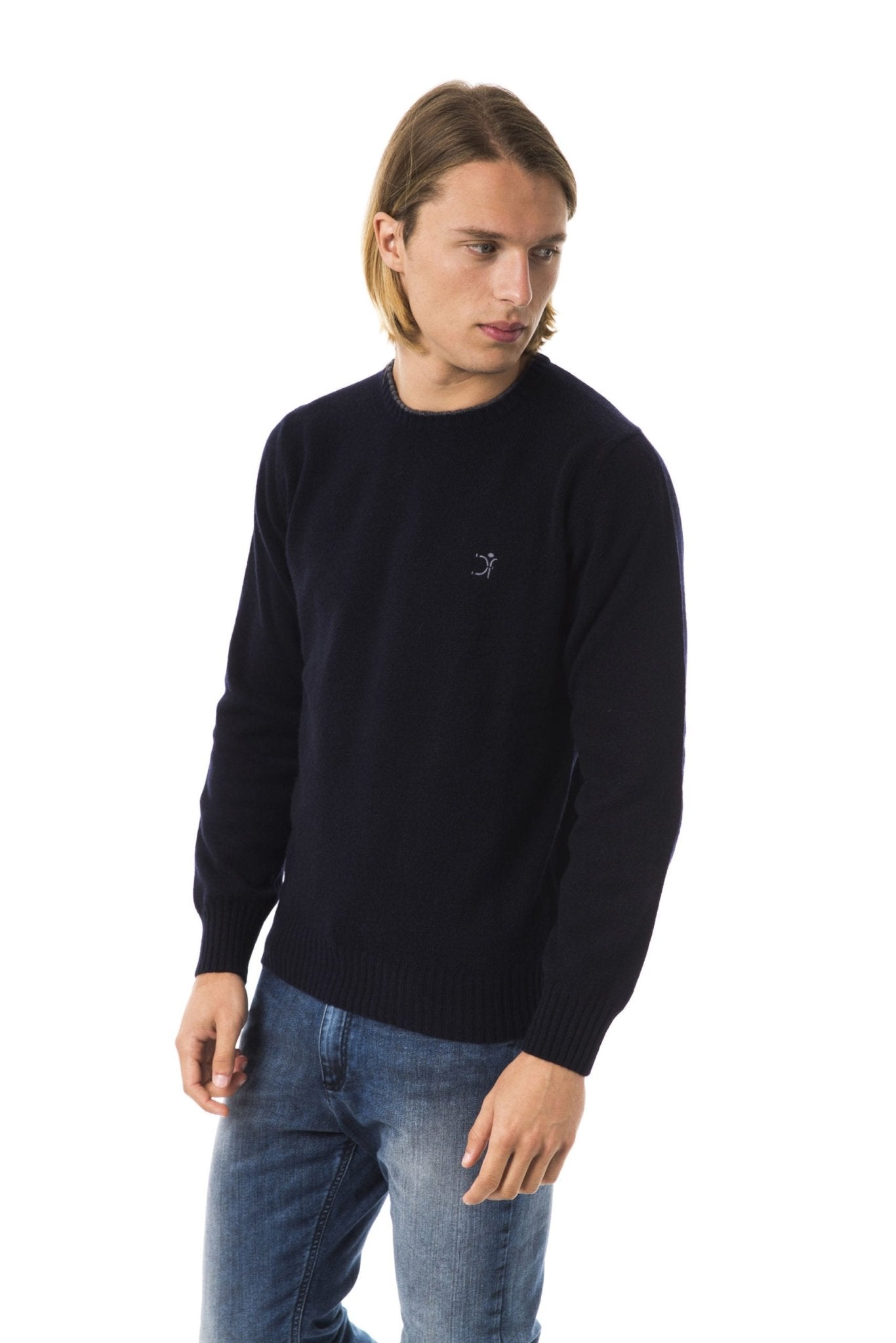 Uominitaliani Blue Wool Sweater - Fizigo
