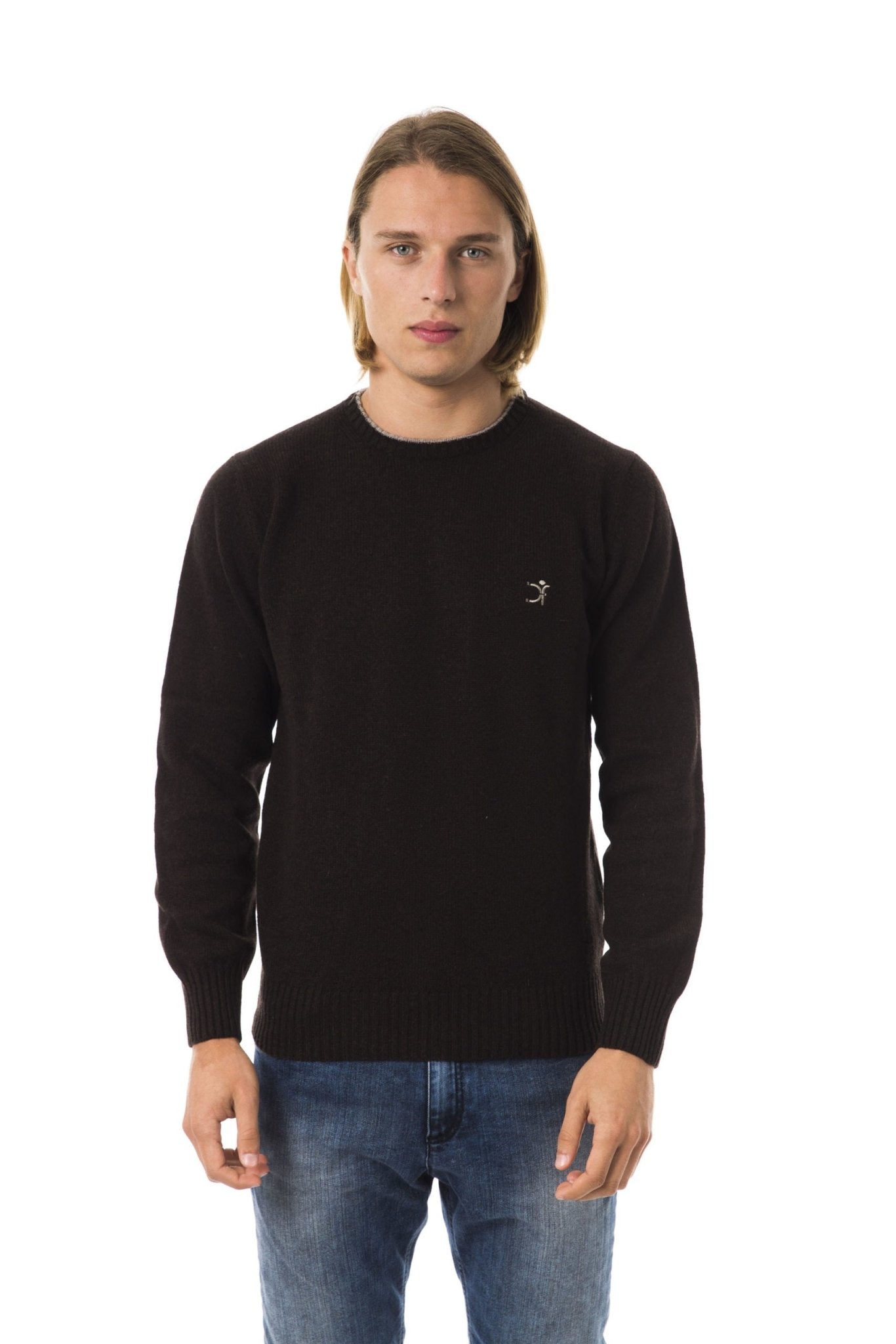Uominitaliani Brown Wool Sweater - Fizigo