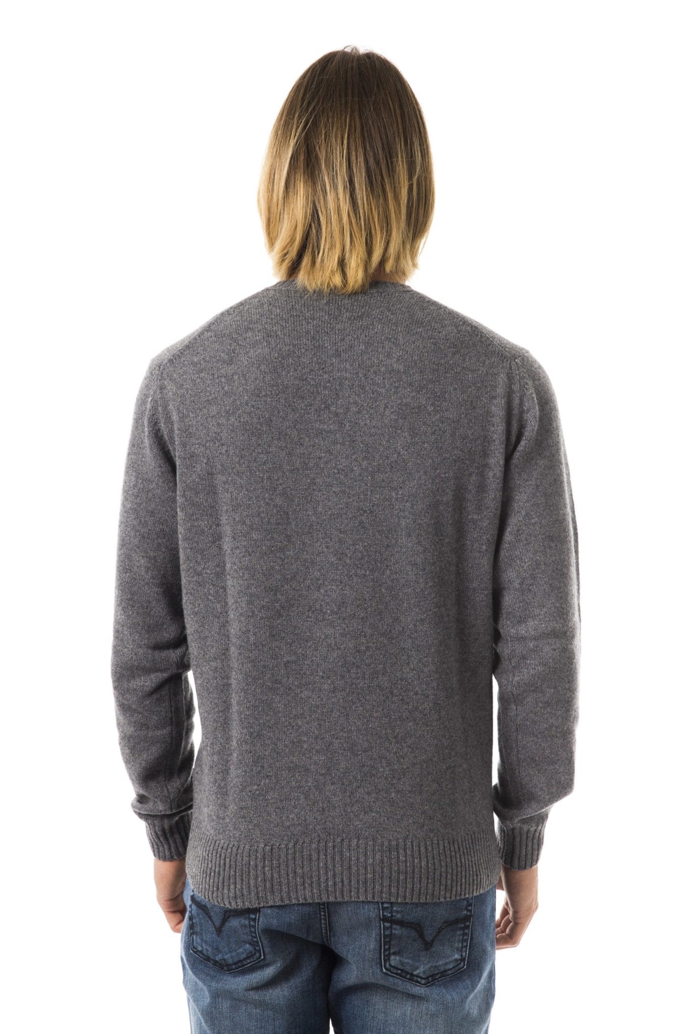 Uominitaliani Gray Wool Sweater - Fizigo