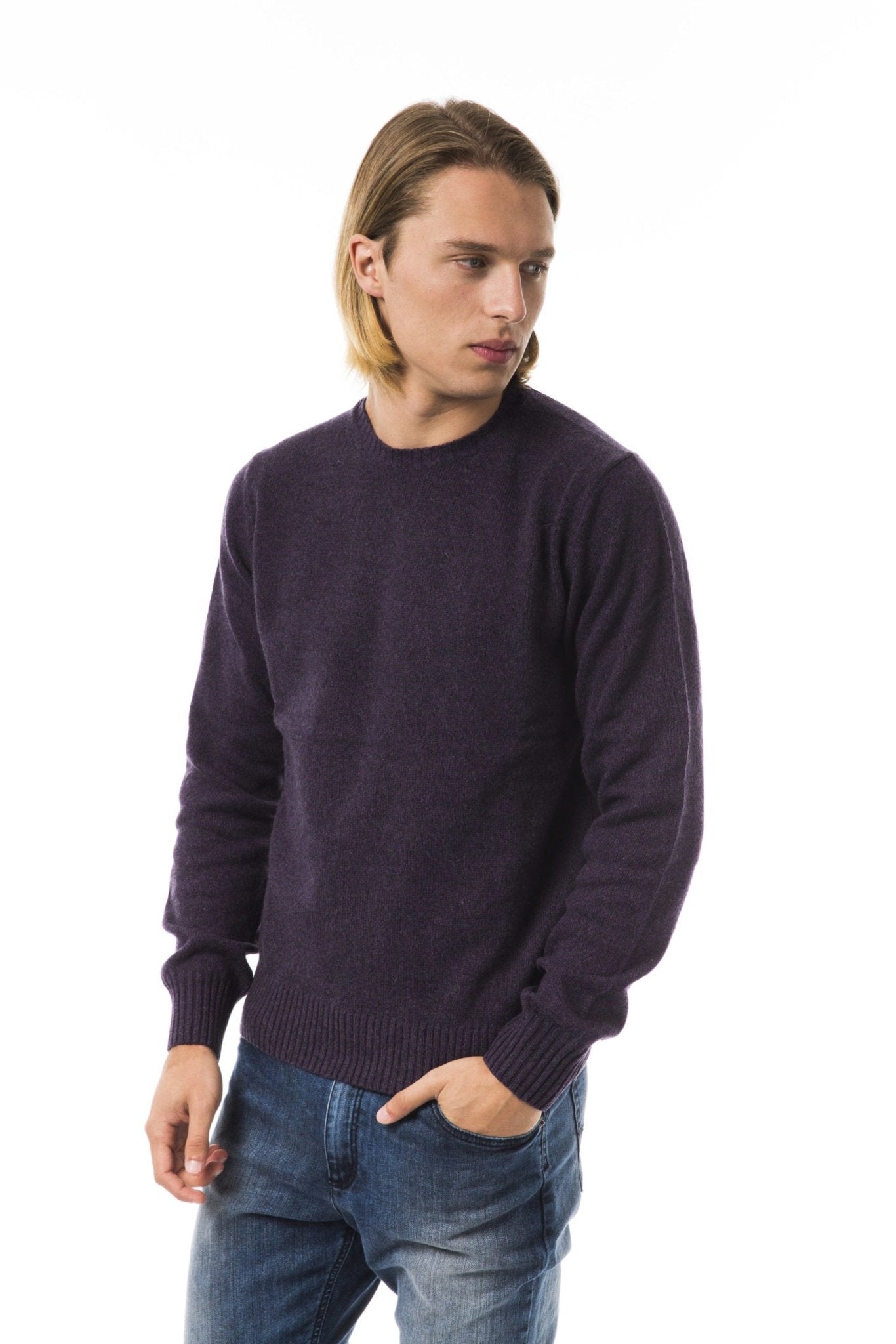 Uominitaliani Violet Wool Sweater - Fizigo