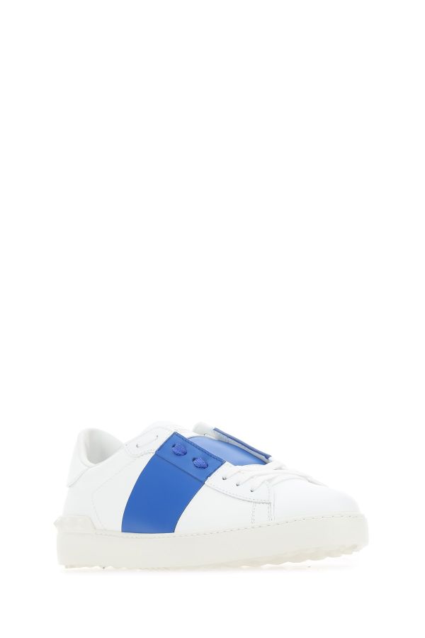Valentino White Calf Leather Open Sneakers - Fizigo