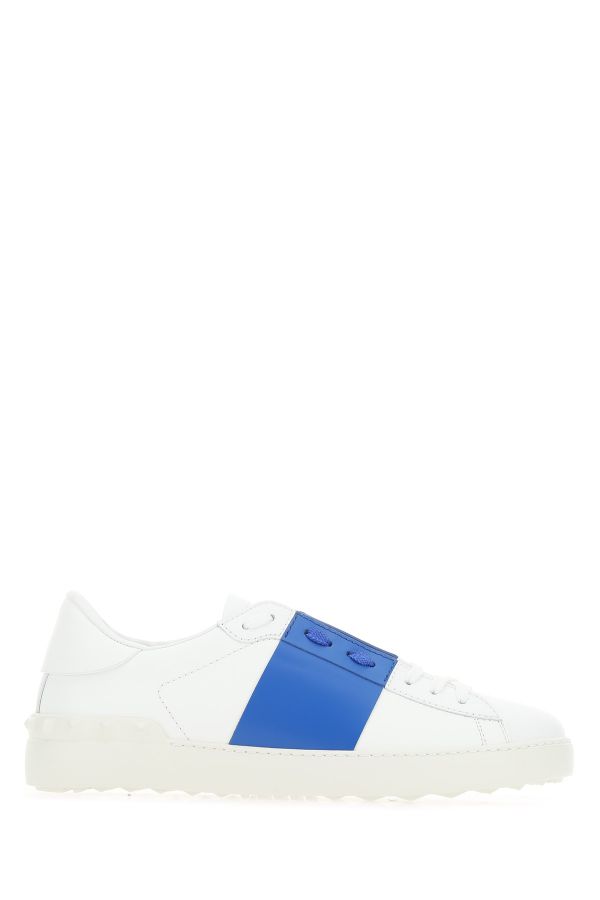 Valentino White Calf Leather Open Sneakers - Fizigo