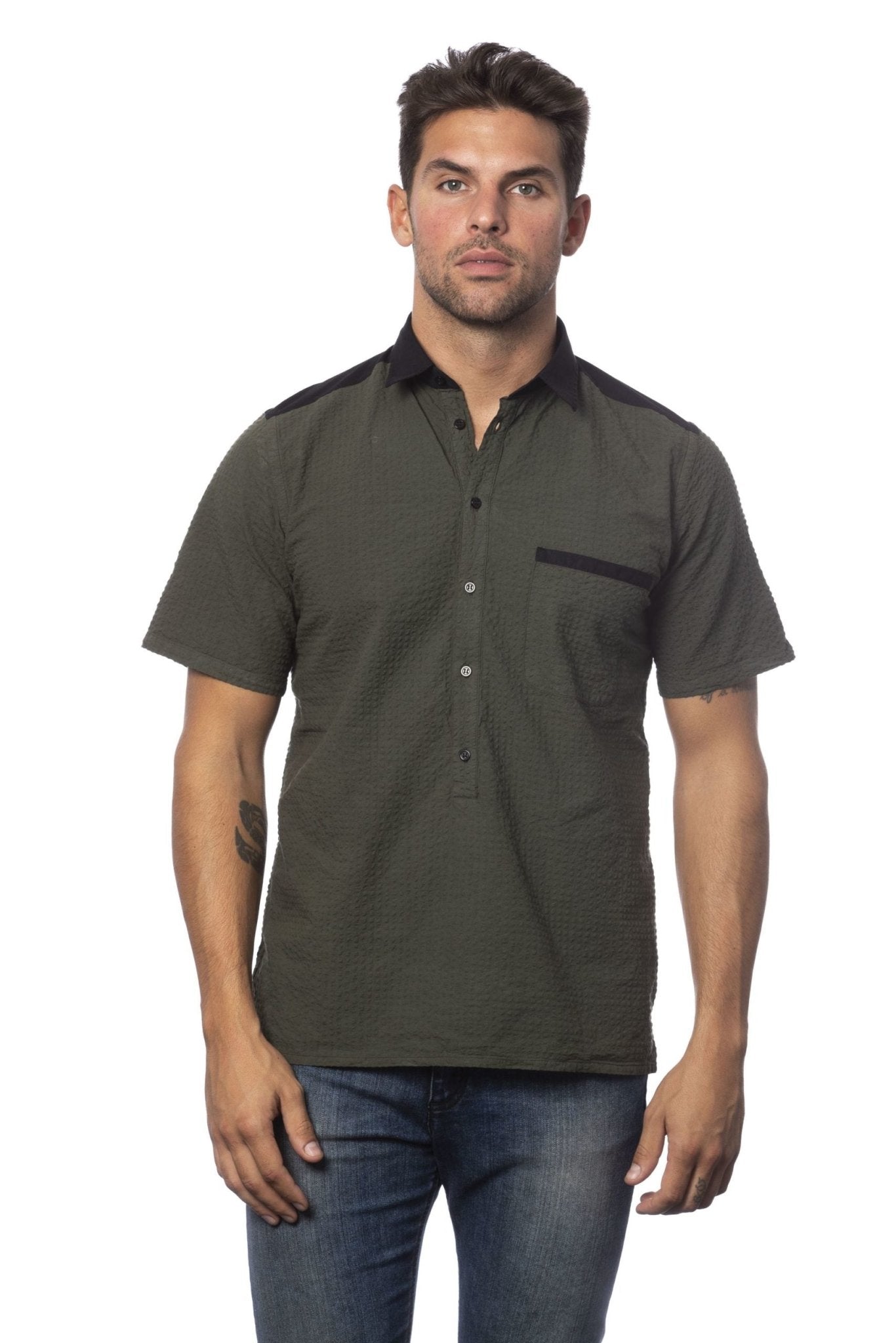 Verri Army Cotton Shirt - Fizigo