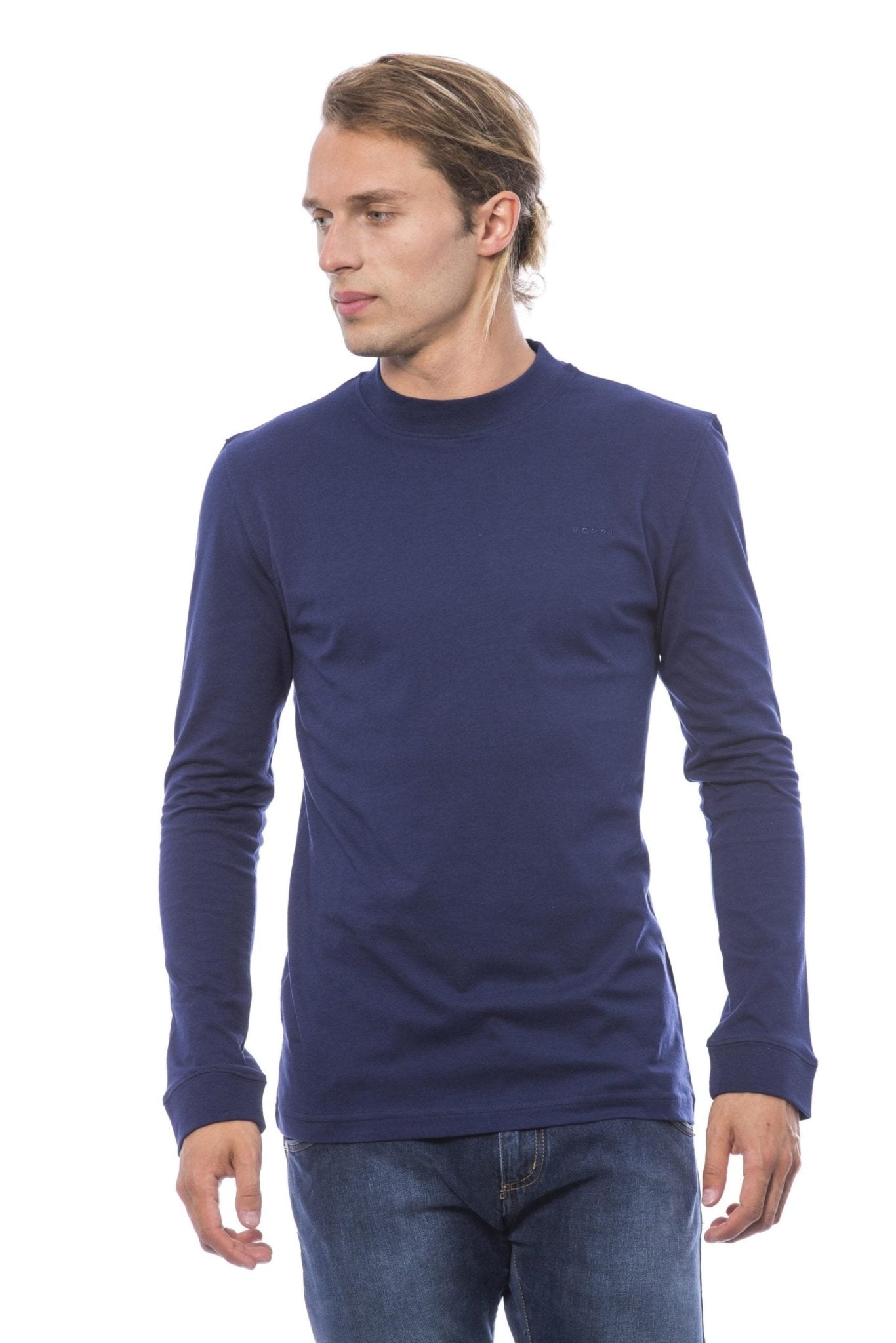 Verri Blue Cotton Sweater - Fizigo