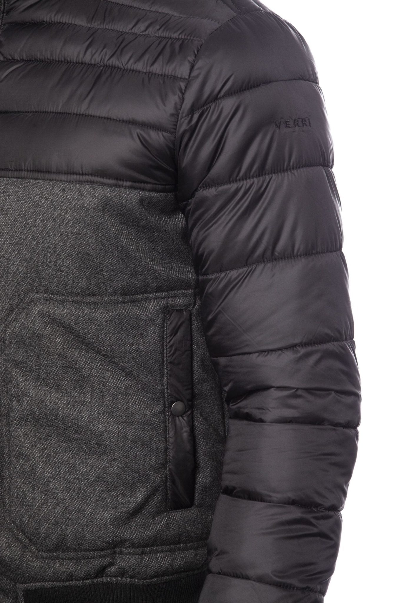 Verri Gray Polyester Jacket - Fizigo