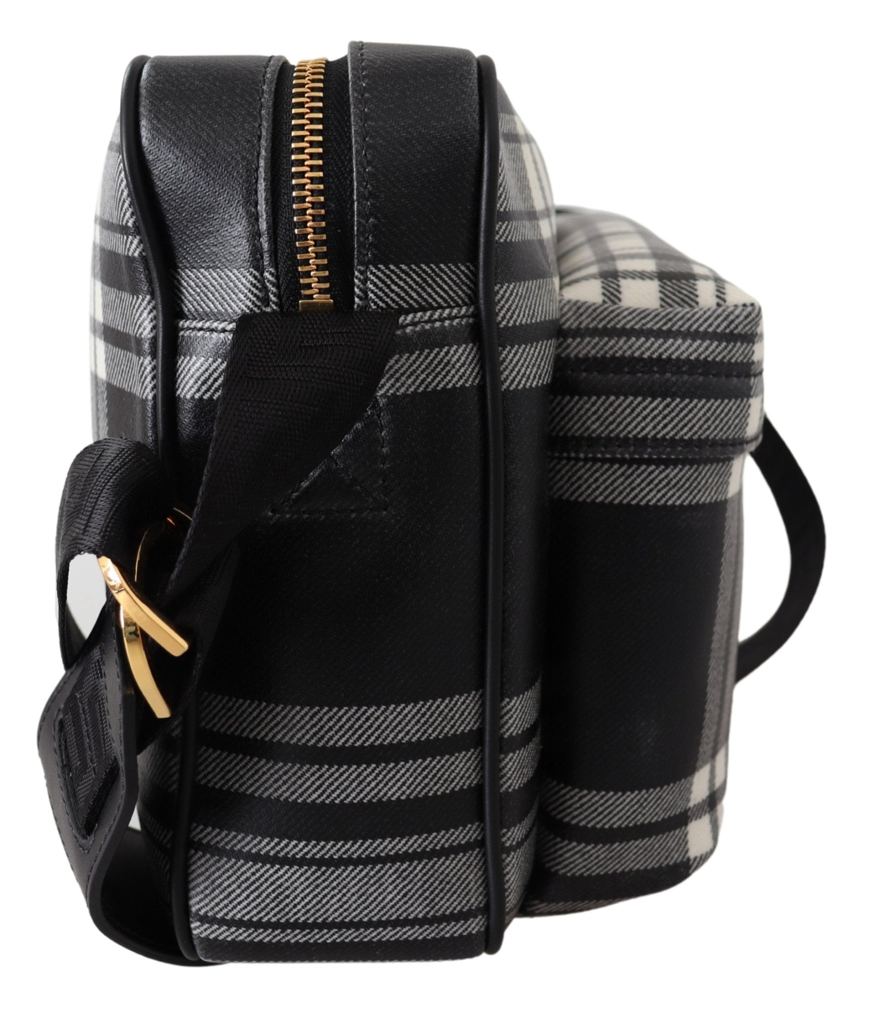 Versace Grey Fabric & Leather Crossbody Bag - Fizigo