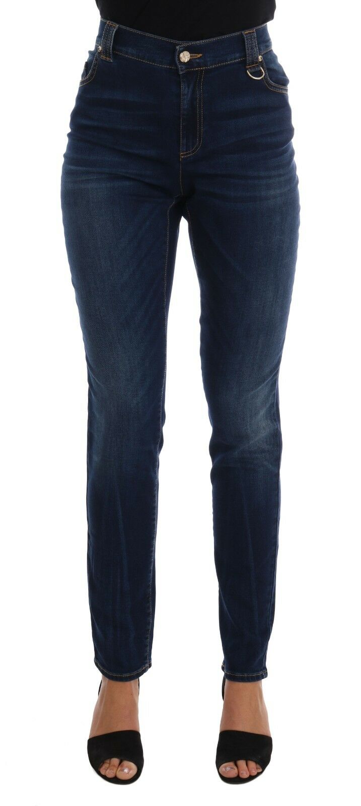 Versace Jeans Blue Wash Cotton Stretch Slim Denim Jeans Pant - Fizigo