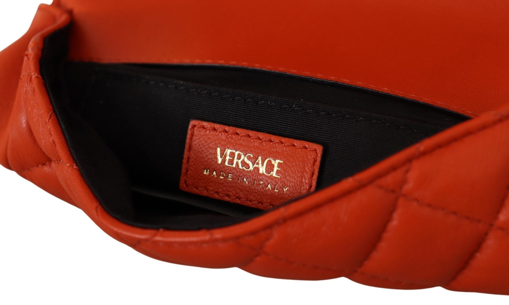 Versace Red Nappa Leather Medusa Small Crossbody Bag - Fizigo