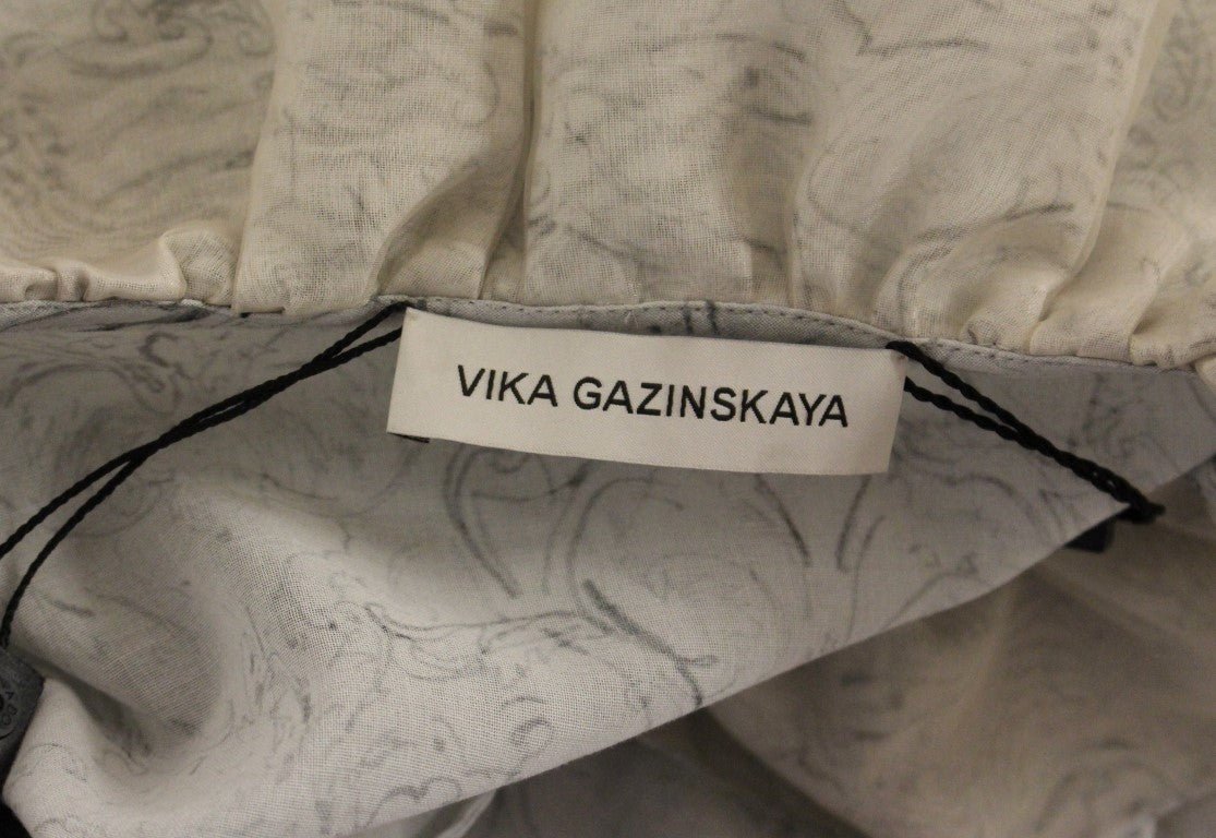 Vika Gazinskaya Blue Cotton Blouse Tunic - Fizigo
