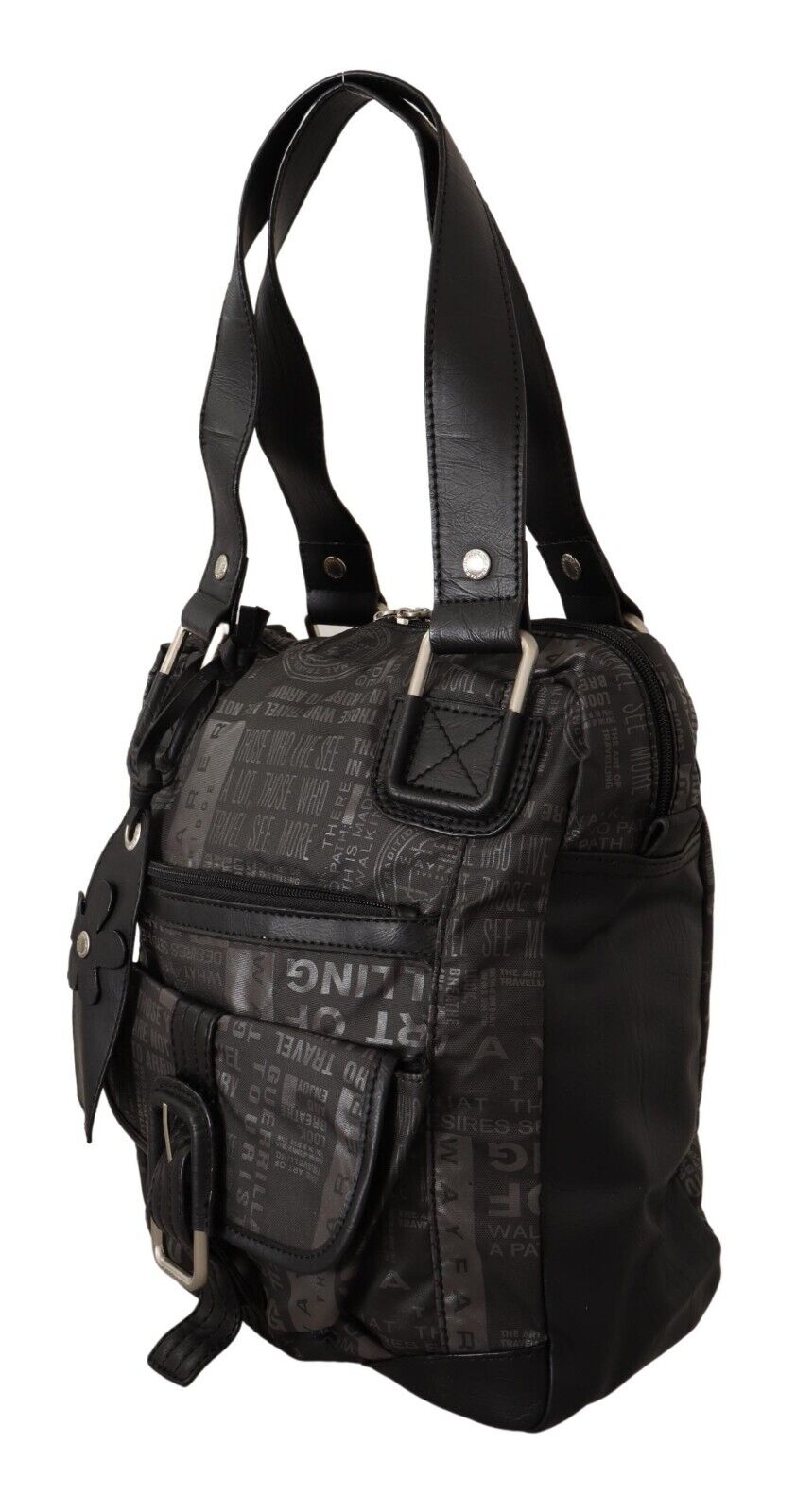 WAYFARER Black Printed Logo Shoulder Handbag Purse Bag - Fizigo