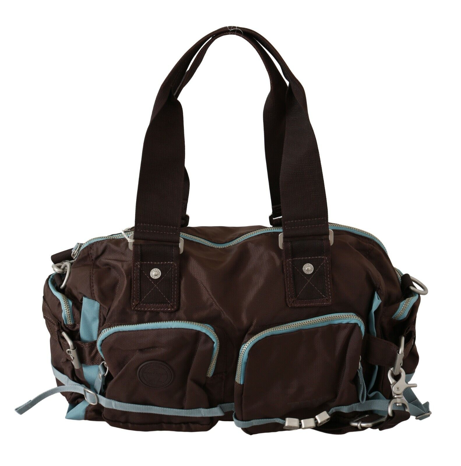 WAYFARER Brown Handbag Duffel Travel Purse - Fizigo
