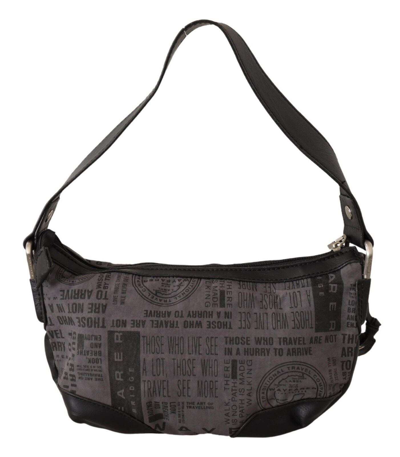 WAYFARER Gray Printed Handbag Shoulder Purse Fabric Bag - Fizigo