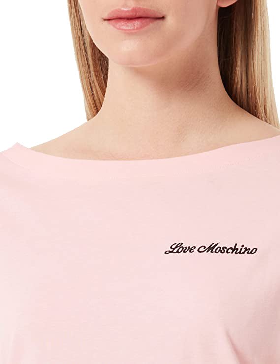 Love Moschino Pink Cotton Tops & T-Shirt - Fizigo