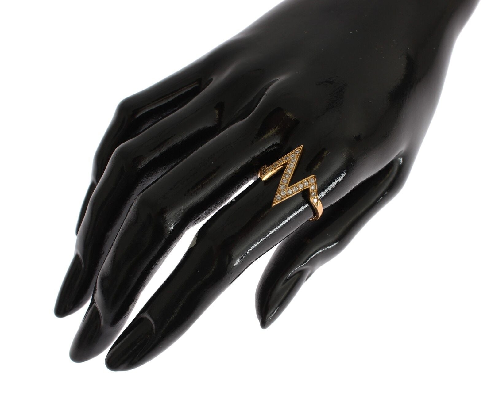 Nialaya Gold 925 Silver Womens Clear CZ 18K Ring - Fizigo