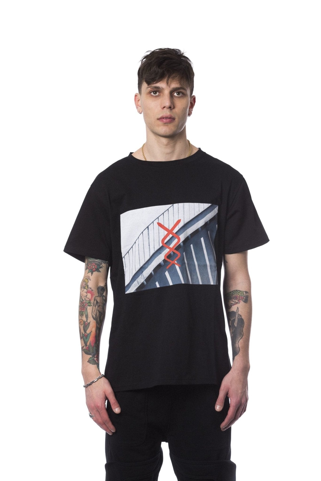 Nicolo Tonetto Black Cotton T-Shirt - Fizigo