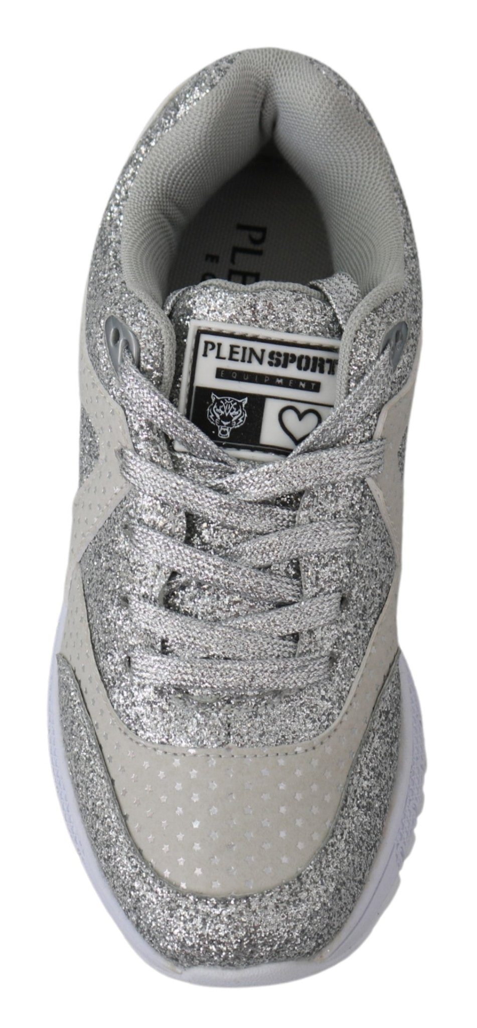 Plein Sport Silver Polyester Runner Jasmines Sneakers Shoes - Fizigo