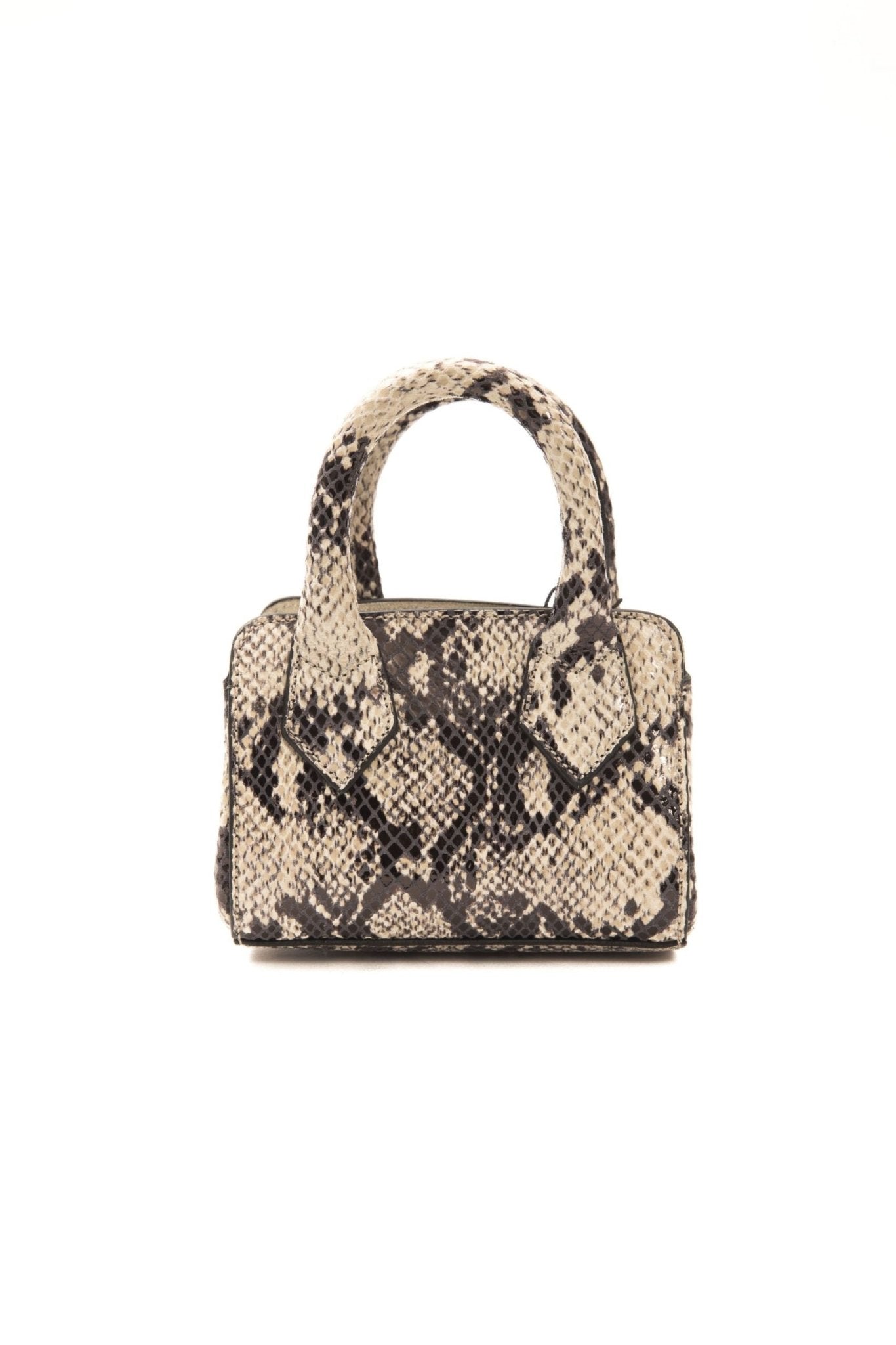 Pompei Donatella Gray Leather Handbag - Fizigo