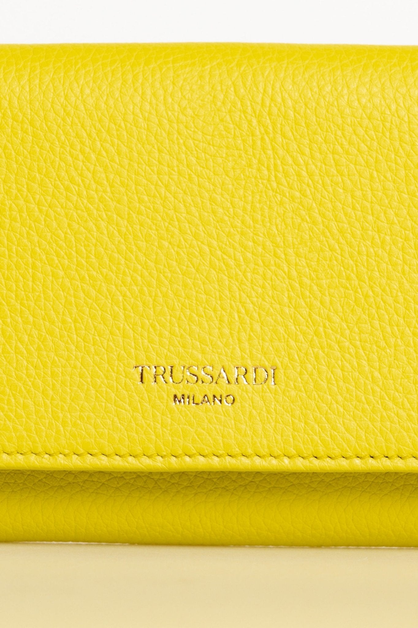 Trussardi Yellow Leather Wallet - Fizigo