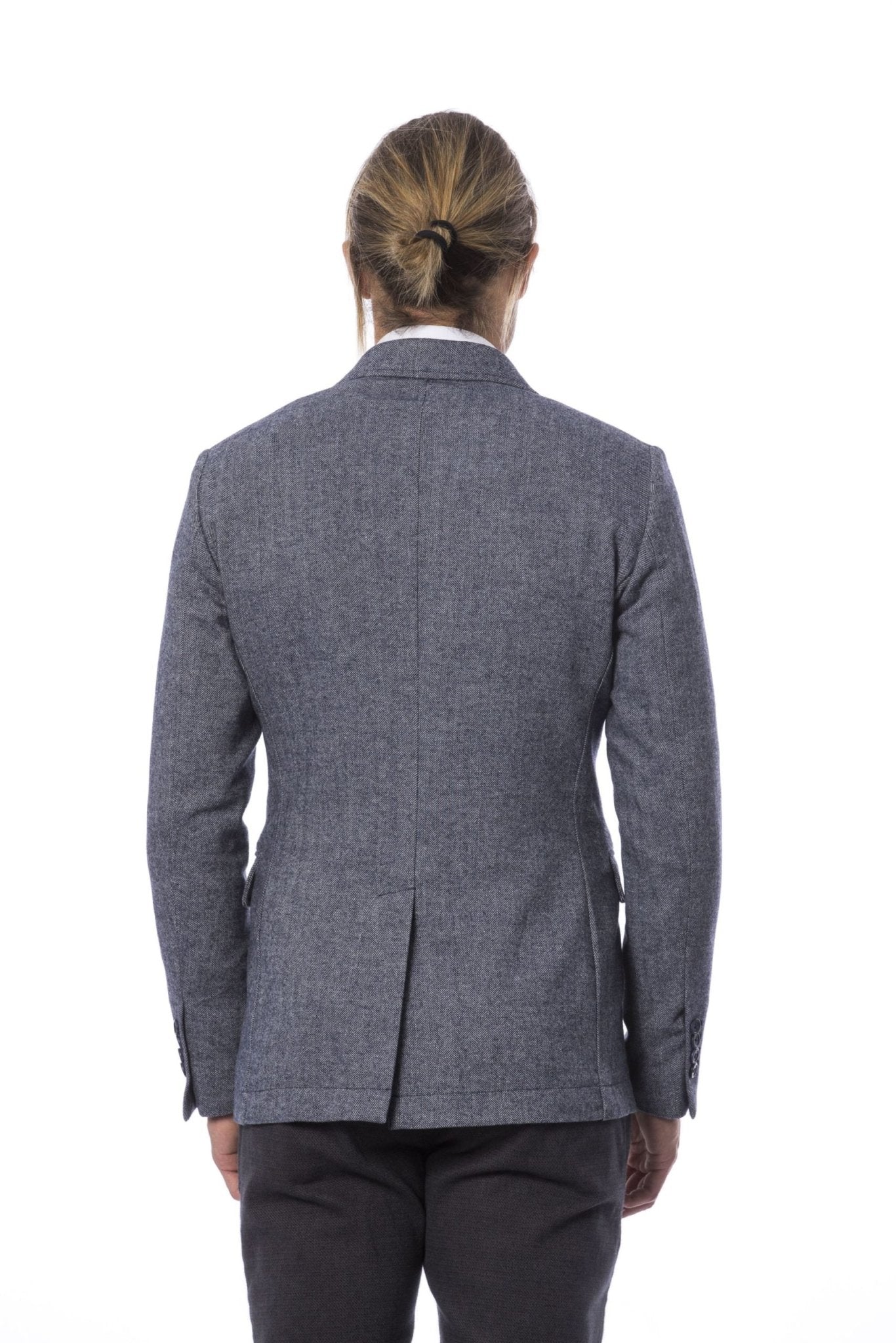 Verri Blue Polyester Blazer - Fizigo